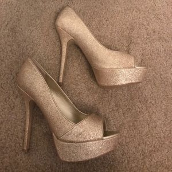 Gold Glitter Heels - Picture 6 of 6